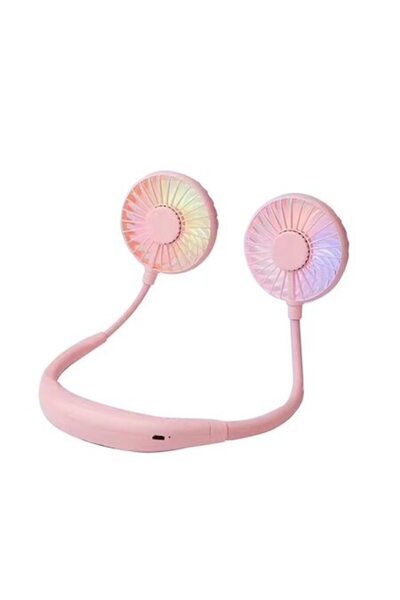 OEM Ventilator portabil pentru gât, reîncărcabil prin USB, 3 viteze, lumini L...