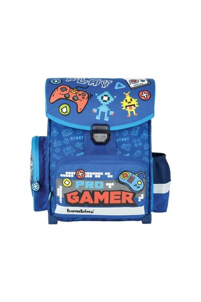 MC Micostore Σακίδιο σχολικό St.Majewski Bambino Gamer, 1 θήκη, 3 τσέπες, μπλ...