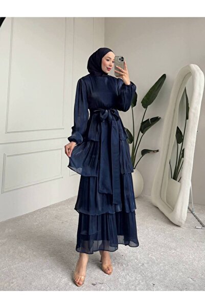 Gülsoy YENİ SEZON KAT KAT ELBİSE JAN JAN ŞİFON ASTARLI