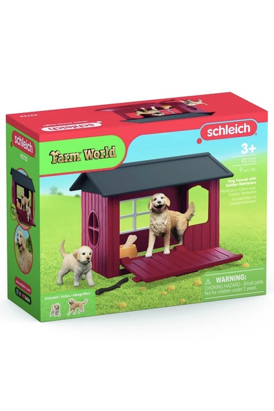 OEM Set figurine Schleich, casuta si catel Golden Retriever
