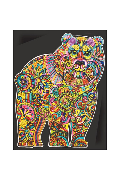 OEM Carte de colorat din catifea Ursulet 47x35 cm Stepp 12 markere