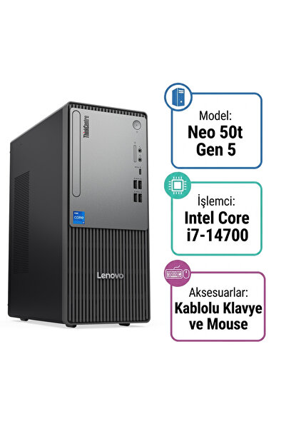 LENOVO ThinkCentre Neo 50t Gen 5 Intel Core i7-14700 32GB 1TB SSD Freedos Mas...