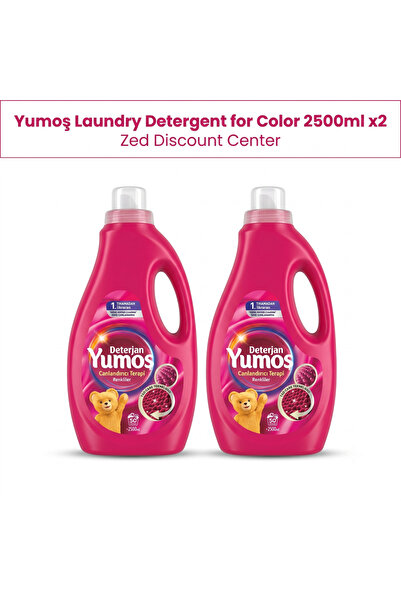 Yumoş Detergent lichid de rufe pentru haine colorate 2500ml x 2 (total: 100 s...