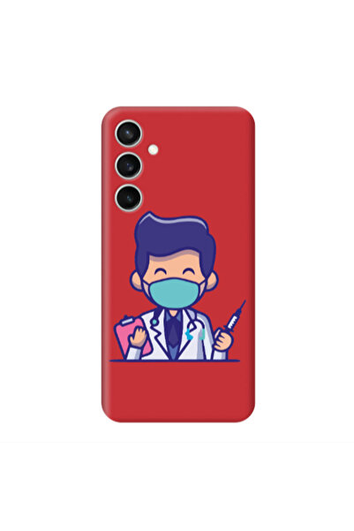 Other Samsung S24 Plus Specialist Doctor Red Colored Silicone TPU Θήκη