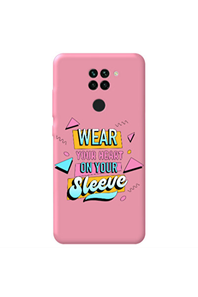 Other Xiaomi Redmi Note 9 Wear Your Heart Pink Colored Silicone TPU Θήκη