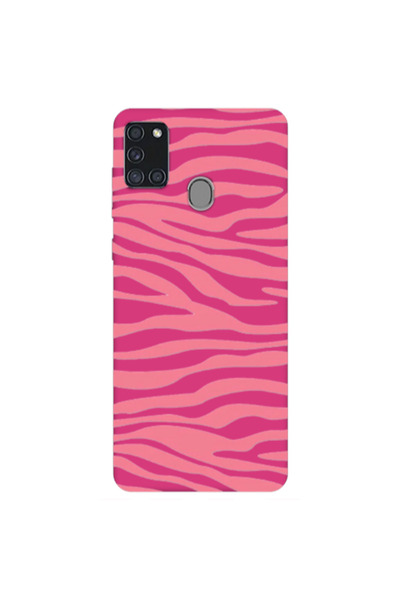 Other Samsung A21S Pink Zebra Fuchsia Colored Silicone TPU Θήκη