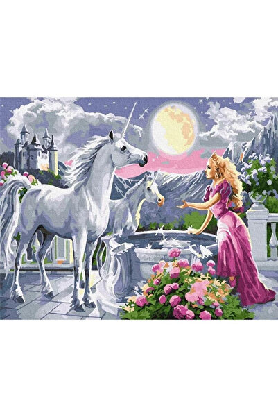 Twoje Hobby Set pictura pe numere Unicorn, kit pentru pictura, 28 culori, pan...