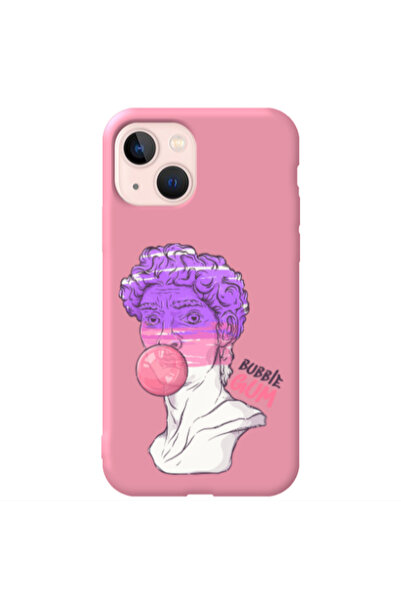 Other Apple iPhone 13 Pin Bubble Pink Colored Silicone TPU Θήκη