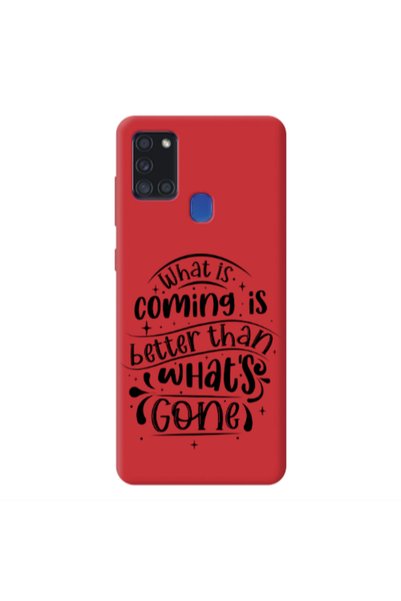 Other Samsung A21S What is coming Red Colored Silicone TPU Θήκη