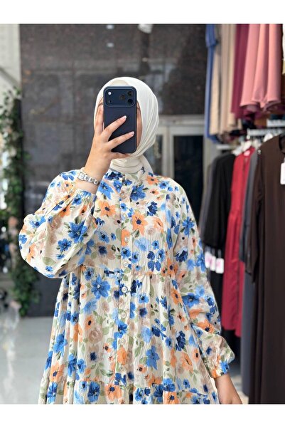 Moda Fatma modal dijital Elbise rahat kalıp