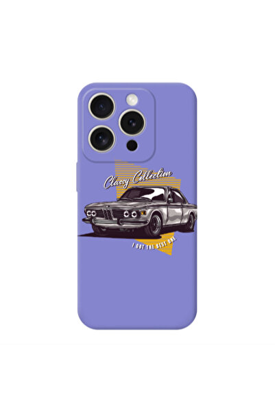 Other Apple iPhone 15 Pro Classy Collection Purple Colored Silicone TPU Θήκη