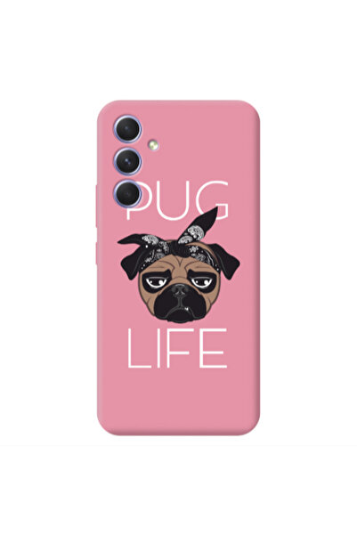 Other Samsung A35 Pug Life Pink Colored Silicone TPU Θήκη