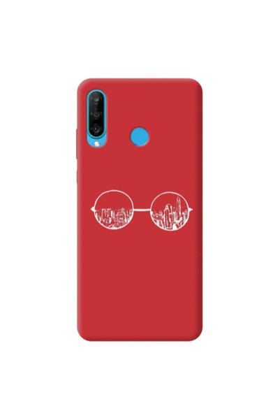Other Huawei P30 Lite Sunglasses Red Colored Silicone TPU Θήκη