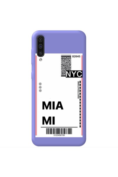Other Samsung A70 Miami NYC Purple Colored Silicone TPU Θήκη