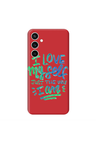 Other Samsung S24 Plus I Love My self Red Colored Silicone TPU Θήκη