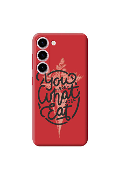 Other Samsung S23 Plus You are What You Eat Red Colored Silicone TPU Θήκη