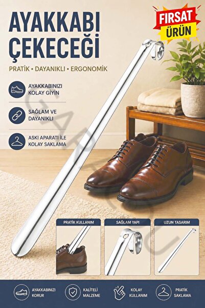 garaccu Çelik Krom Kaplama Ayakkabı Çekeceği Kerata 50 Cm