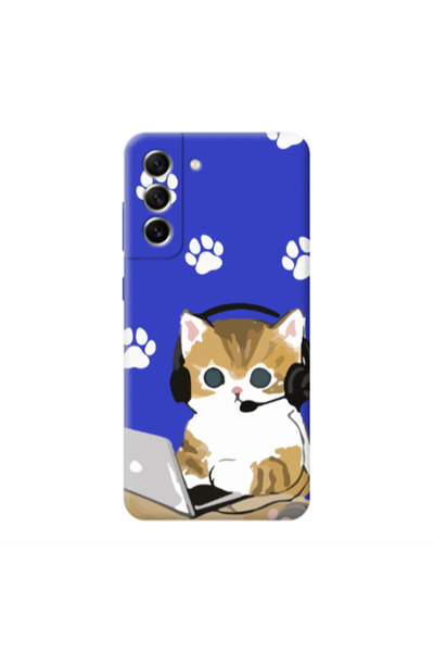 Other Samsung S21 Call Center Blue Colored Silicone TPU Θήκη