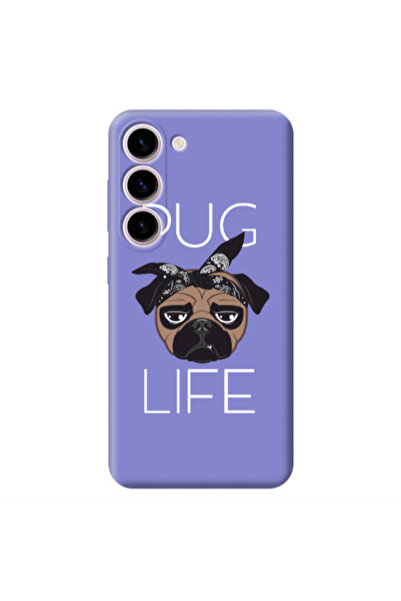 Other Samsung S23 Plus Pug Life Purple Colored Silicone TPU Θήκη