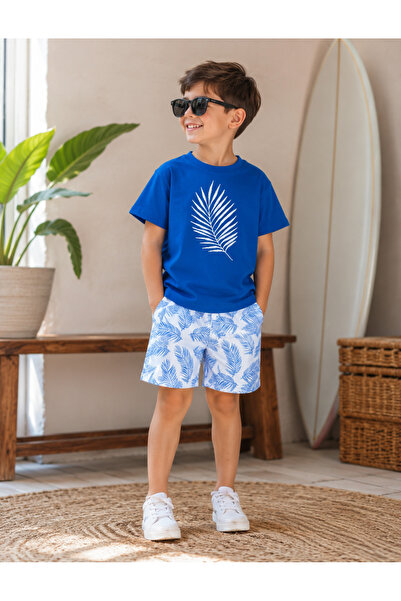 SAINT YUX Palm Printed Summer Children's Suit