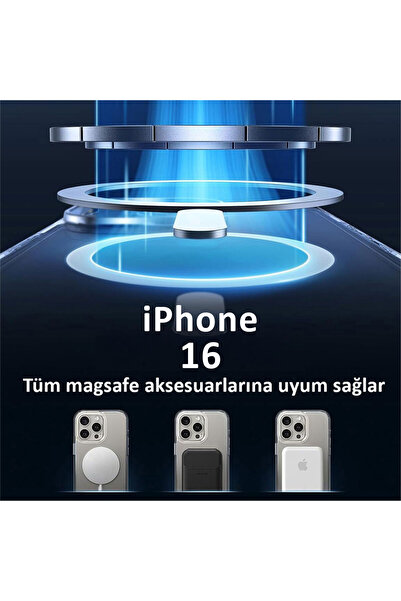 CEPSTOK iPhone 16 Kılıf Magsafe Wireless Şarj Özellikli Slimfit İnce Sert Pc Kapak