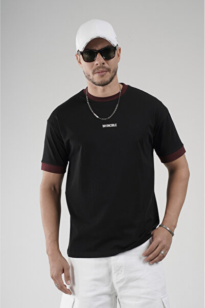 Butik Ανδρικό μπλουζάκι Trend Biz Regular Basic Invincible με λεπτομέρειες κα...
