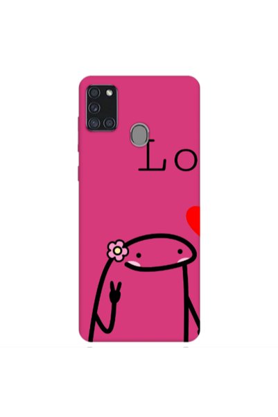 Other Samsung A21S Love 1 Fuchsia Colored Silicone TPU Θήκη