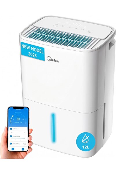 Midea Dezumidificator anti-mucegai de 12L - Compresor inteligent și aplicație...