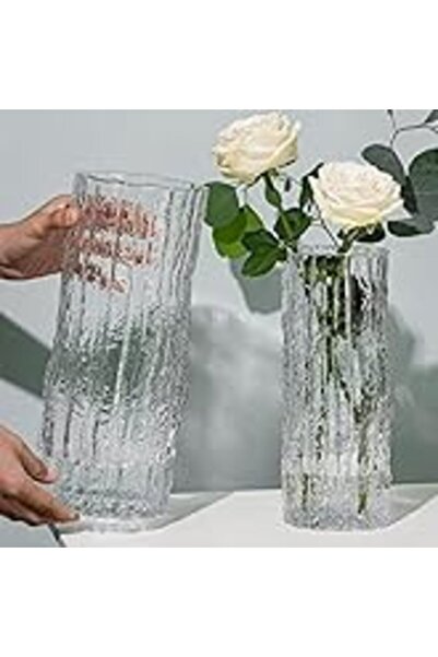 Royal Imports (13cm wide x 20cm tall, Clear) - Flower Glass Vase Decorative C...