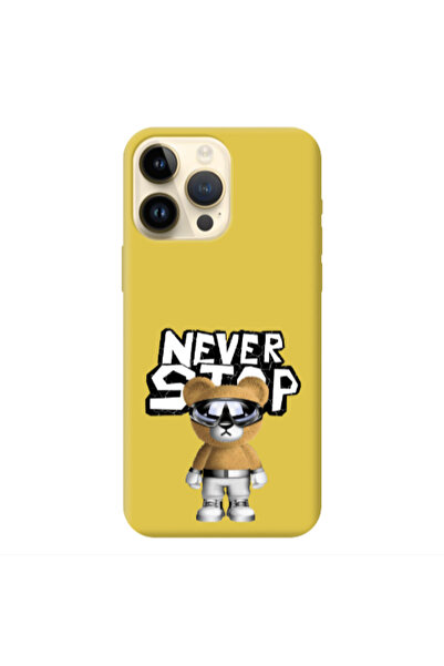 Other Apple iPhone 13 Pro Max Never stop Yellow Colored Silicone TPU Θήκη