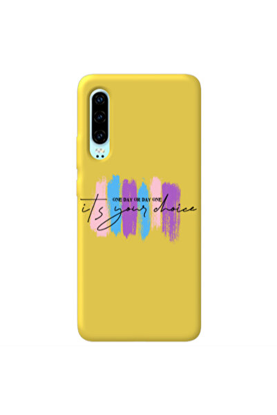 Other Huawei P30 One Day Or Day One Yellow Colored Silicone TPU Θήκη