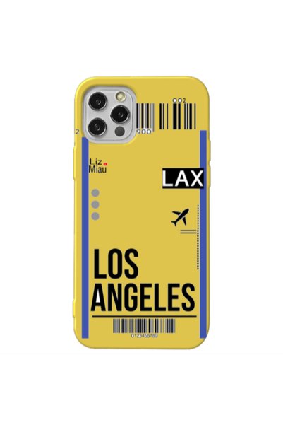 Other Apple iPhone 12 Pro Max Los angeles Yellow Colored Silicone TPU Θήκη