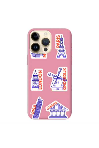 Other Apple iPhone 13 Pro Max Pisa Athens Pink Colored Silicone TPU Θήκη