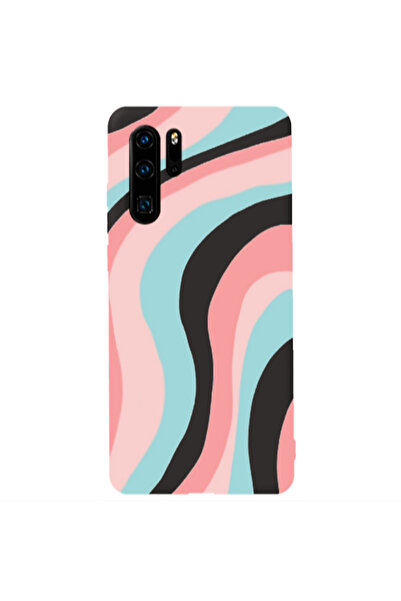 Other Huawei P30 Pro Colored lines Black Colored Silicone TPU Θήκη