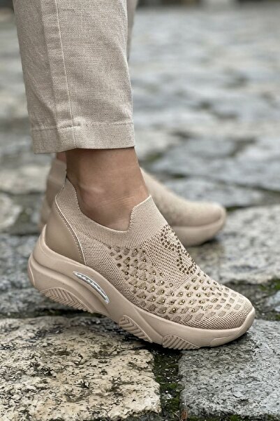 sefayol Leonda Nude Knitwear Women's Sports Shoes