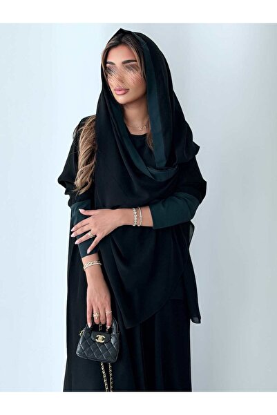 AYA Mwt1173 -Black Abaya with Sleeve Embellishment