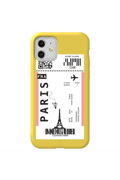 Other Apple iPhone 11 Paris FRA Yellow Colored Silicone TPU Θήκη