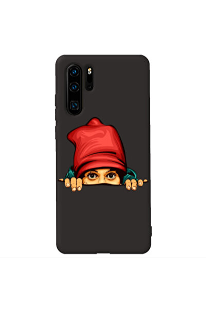 Other Huawei P30 Pro Hidden Girl Black Colored Silicone TPU Θήκη