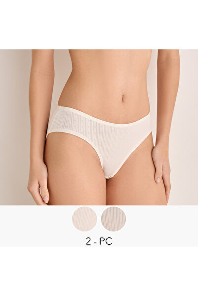 FAV Set of 2 - High Leg Briefs with Bow Accent