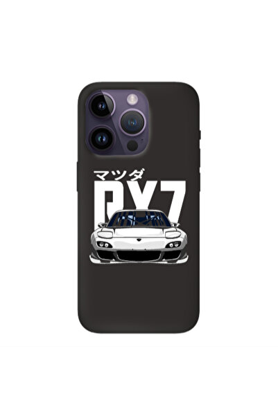 Other Apple iPhone 14 Pro Max Car Rx7 Black Colored Silicone TPU Θήκη