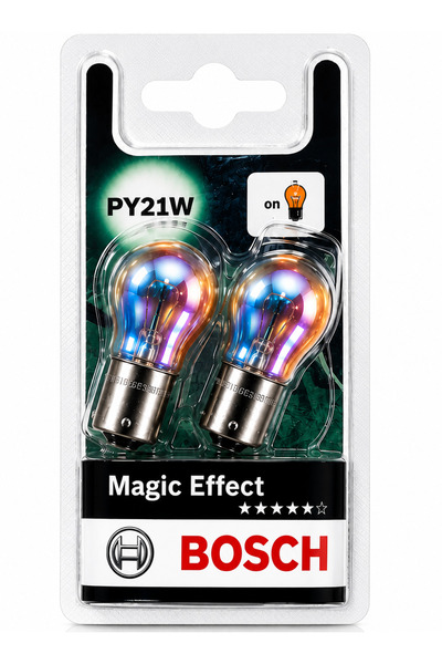 Bosch PY21W Magic Effect Diadem Sinyal Ampulü BAU15s 12V 21W Krom Görünüm Tur...