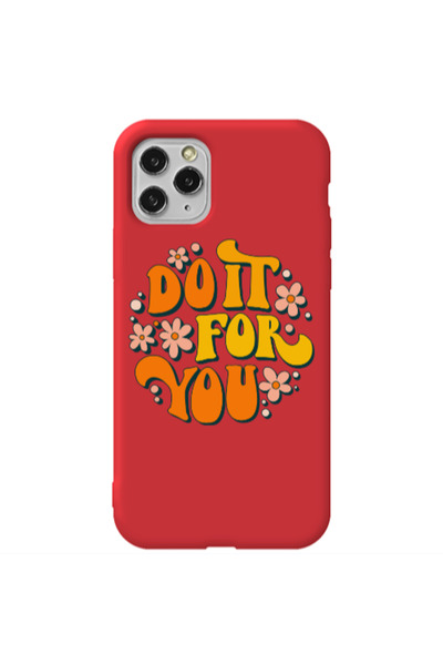 Other Apple iPhone 11 Pro Max Do it For You Red Colored Silicone TPU Θήκη