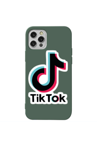 Other Apple iPhone 12 Pro Tik Tok Dark Green Colored Silicone TPU Θήκη