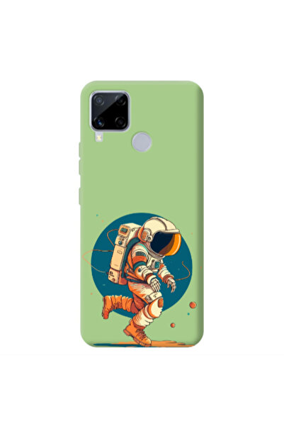 Other Realme C25 Run Space Light Green Colored Silicone TPU Θήκη
