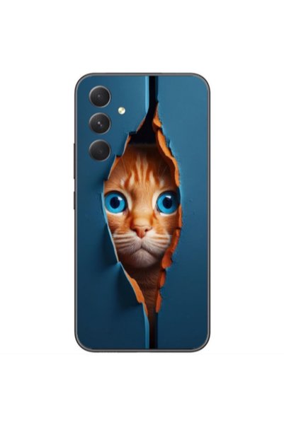Other Samsung Galaxy A25 Cat Blue Eyes Transparent Silicone TPU Θήκη