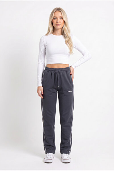 TKT Women's Smoked Color Sweatpants with Double Piping on the Sides, Comforta...