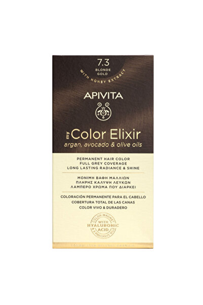 Apivita My Color Elixir Μόνιμη Βαφή Μαλλιών N7.3 Χρυσό Ξανθό