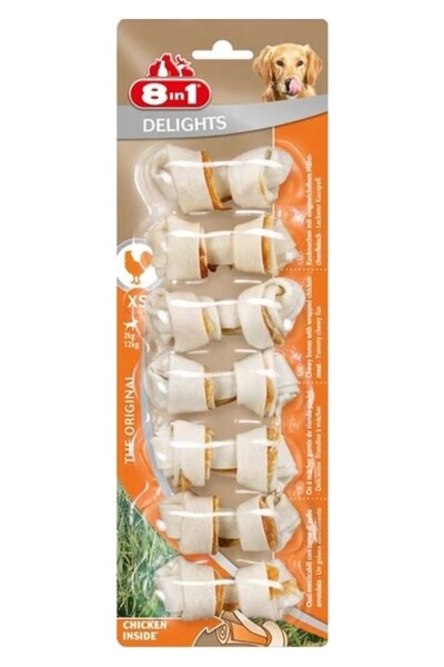 8in1 Delights Bones Xs Köpek Ağız Bakım Burgu Kemiği 84 gr