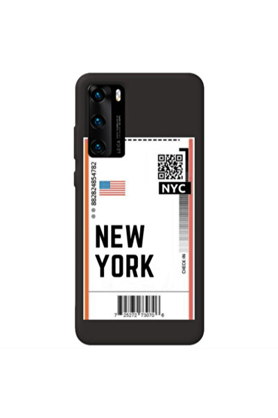 Other Huawei P40 New York NYC Black Colored Silicone TPU Θήκη