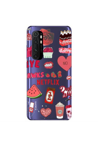 Other Xiaomi Mi Note 10 Lite pizza is my valentine Transparent Silicone TPU Θήκη